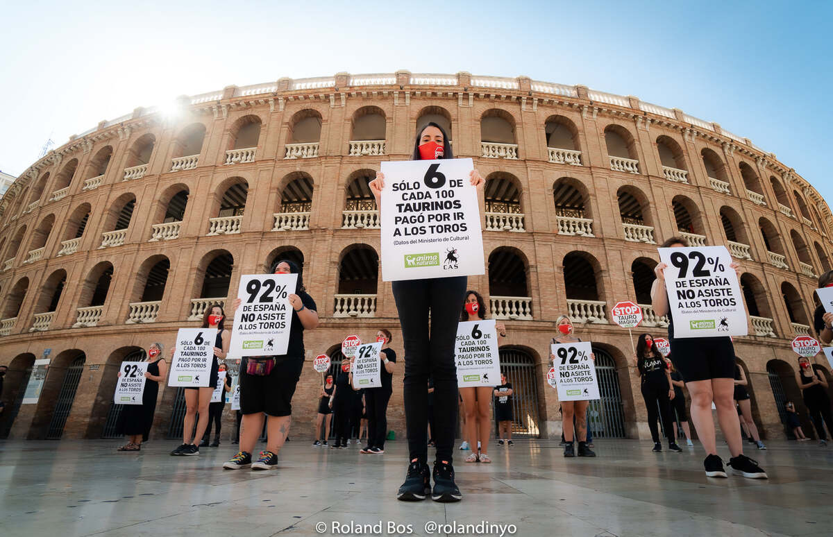 Protestas contra la tauromaquia en Valencia y Logroño